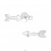 Arrow - 925 Sterling Silver Plain Ear Studs A4S24530