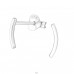Curved Bar - 925 Sterling Silver Plain Ear Studs A4S26078