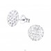 Round - 925 Sterling Silver Plain Ear Studs A4S26183