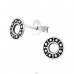 Circle - 925 Sterling Silver Plain Ear Studs A4S26225