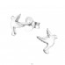 Bird - 925 Sterling Silver Plain Ear Studs A4S26232