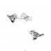 Bird - 925 Sterling Silver Plain Ear Studs A4S26749