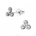 Celtic - 925 Sterling Silver Plain Ear Studs A4S26794