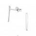Bar - 925 Sterling Silver Plain Ear Studs A4S26927