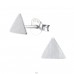Triangle - 925 Sterling Silver Plain Ear Studs A4S27391