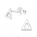 Ein Dreieck - 925er Silber Glatte Ohrstecker A4S29359