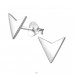 Pfeilspitze - 925er Silber Glatte Ohrstecker A4S29360