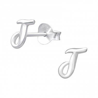 'j' - Striebro 925 Jednoduché puzetové Náušnice A4S31441
