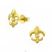 Fleur De Lis - Striebro 925 Jednoduché puzetové Náušnice A4S31666