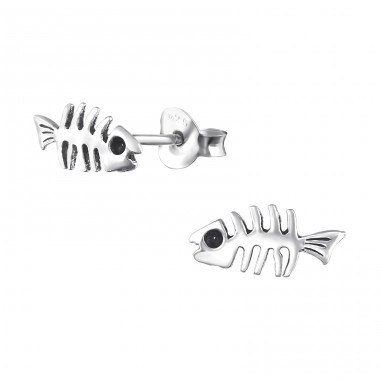 Herringbone - Einfache Ohrstecker aus 925er Sterlingsilber A4S32408