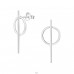 Geomatric - 925 Sterling Silver Plain Ear Studs A4S34360