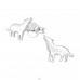 Wolf - 925 Sterling Silver Plain Ear Studs A4S34573
