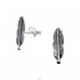 Feather - 925 Sterling Silver Plain Ear Studs A4S35174
