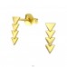 Geometric - 925 Sterling Silver Plain Ear Studs A4S35177