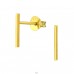 Golden Bar - 925 Sterling Silver Plain Ear Studs A4S35399