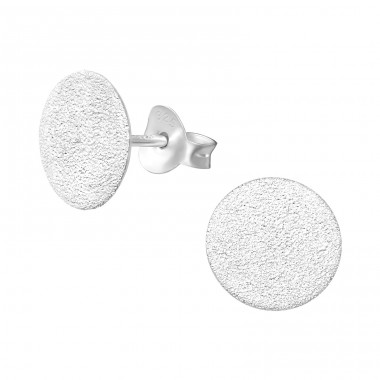 Circle - 925 Sterling Silver Plain Ear Studs A4S36342