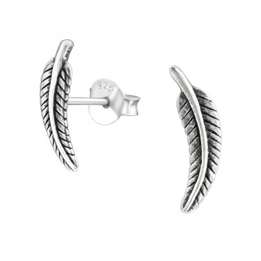 Flügel - 925er Silber Glatte Ohrstecker A4S37182