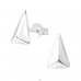 Triangle - 925 Sterling Silver Plain Ear Studs A4S37332
