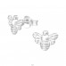 Bee - 925 Sterling Silver Plain Ear Studs A4S38298