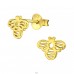 Bee - 925 Sterling Silver Plain Ear Studs A4S38408