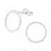 Circle - 925 Sterling Silver Plain Ear Studs A4S38485