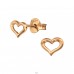Heart - 925 Sterling Silver Plain Ear Studs A4S38884