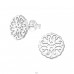 Antique - 925 Sterling Silver Plain Ear Studs A4S38928