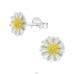 Flower - 925 Sterling Silver Plain Ear Studs A4S39017