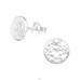 Round - 925 Sterling Silver Plain Ear Studs A4S39148