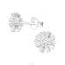 Flower - 925 Sterling Silver Plain Ear Studs A4S39650
