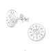 Evil Eye - 925 Sterling Silver Plain Ear Studs A4S40475