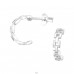 Half Hoop - 925 Sterling Silver Plain Ear Studs A4S40592