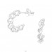 Halbrunde Kette - Einfache Ohrstecker aus 925er Sterlingsilber A4S40597