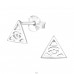 Evil Eye - 925 Sterling Silver Plain Ear Studs A4S40903