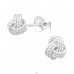 Knoten - 925er Silber Glatte Ohrstecker A4S41100