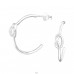 Geknoteter Halbkreis - Einfache Ohrstecker aus 925er Sterlingsilber A4S41300