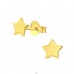 Golden Star - 925 Sterling Silver Plain Ear Studs A4S42115