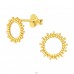 Golden Sun - 925 Sterling Silver Plain Ear Studs A4S42147
