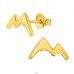 Mountain gold plated - 925 Sterling Silver Plain Ear Studs A4S43418