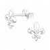 Fleur De Lis - Argint 925 Cercei simpli cu șurub A4S44668
