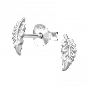 Blatt - 925Er Silber Glatte Ohrstecker A4S50640