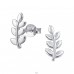 Vavřínový list - Šperkovní Stříbro 925 Jednoduché Puzetové Náušnice A4S50641