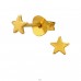 Star 4mm Gold Plated - 925 Sterling Silver Plain Ear Studs A4S51195