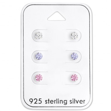 Silberne Puzet-Ohrringe - 925er Silber Schmucksets aus Silber A4S28453