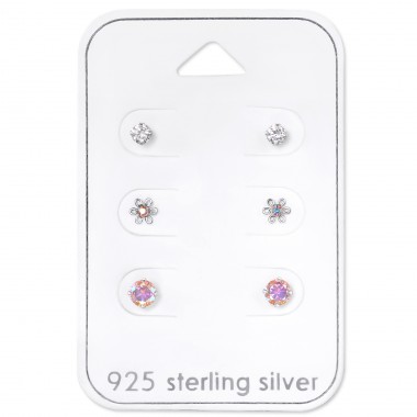 Flower - 925 Sterling Silver Jewellery Sets A4S30963