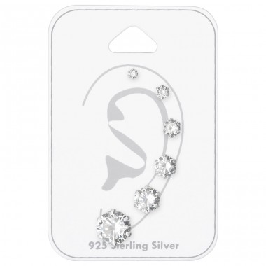 2, 3, 4, 5, 6 And 8mm Round - 925 Sterling Silver Jewellery Sets A4S35248
