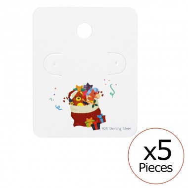 Christmas Stocking Ear Studs Cards - Paper Jewellery Sets A4S35818