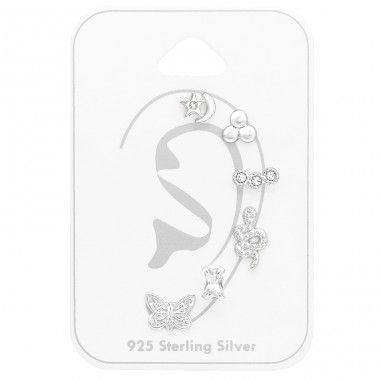 6x Geldbörse "Tiere" auf Karte - Schmuck Silber 925 Silber Sets A4S44772