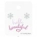 Fulg de nea zirconiu pe card - Argint 925 Seturi De Argint A4S45477