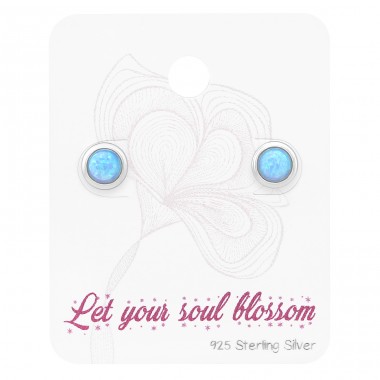 Opal studs on card - 925 Sterling Silver Jewellery Sets A4S45483